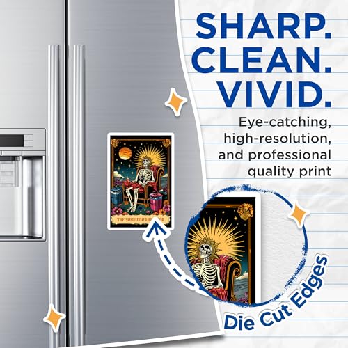 (2 Pack) Unique Skeleton Decor Magnet - 5" On Longest Side - Sticks to Smooth Flat Surfaces - Made in USA - MAG10027