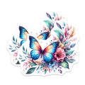 (2 Pack) Vibrant Butterfly Magnets - Ethereal Floral Decor - Nature Inspired Art Aesthetic - 5 Inches On Longest Side - Thick Durable Magnet - Made in USA - MAG37508