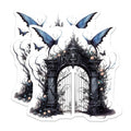 (2 Pack) Gothic Archway Magnets - Dark Academia Butterfly Decor - Whimsigoth Fantasy Gate Artwork - 5 Inches On Longest Side - Thick Durable Magnet - Made in USA - MAG39240