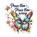 (2 Pack) Inspirational Butterfly Stickers - Motivational Quote Stickers - Colorful Floral Artwork Stickers - 5" On Longest Side - Sticks to Smooth Flat Surfaces - Made in USA - BMCS4326