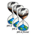 (3 Pack) Hourglass Earth Decals - Global Warming Awareness - Time is Precious Decal - 3 Inches On Longest Side - Easy Peel & Apply - Made in USA - 3MCS6456