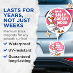 (2 Pack) Silly Goose Magnets - Cute Funny Animal - Positive Vibes Magnets - 5" On Longest Side - for Cars, Fridges, Toolboxes - Made in USA - MAG4609