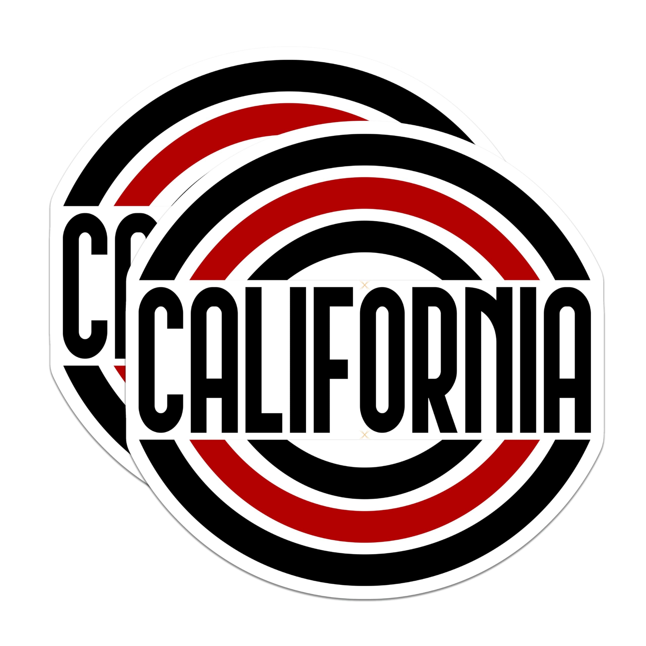 (2 Pack) California Magnets - State Pride Souvenir - Retro California Decor - 5" On Longest Side - Premium Magnet - for Cars, Refrigerators, Toolboxes, Lockers - Made in USA - MAG18836