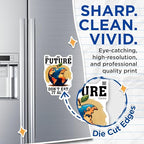 (2 Pack) Taste Good But Future Magnets - Inspirational World Quote - Eco Awareness Decor - 5" On Longest Side - for Cars, Fridges, Toolboxes - Made in USA - MAG7688