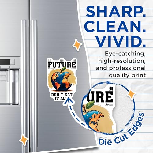 (2 Pack) Taste Good But Future Magnets - Inspirational World Quote - Eco Awareness Decor - 5" On Longest Side - for Cars, Fridges, Toolboxes - Made in USA - MAG7688