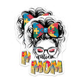 (2 Pack) Mother's Day Decoration Magnet - Support Autism Mothers - 5" On Longest Side - Sticks to Smooth Flat Surfaces - Made in USA - MAG9697