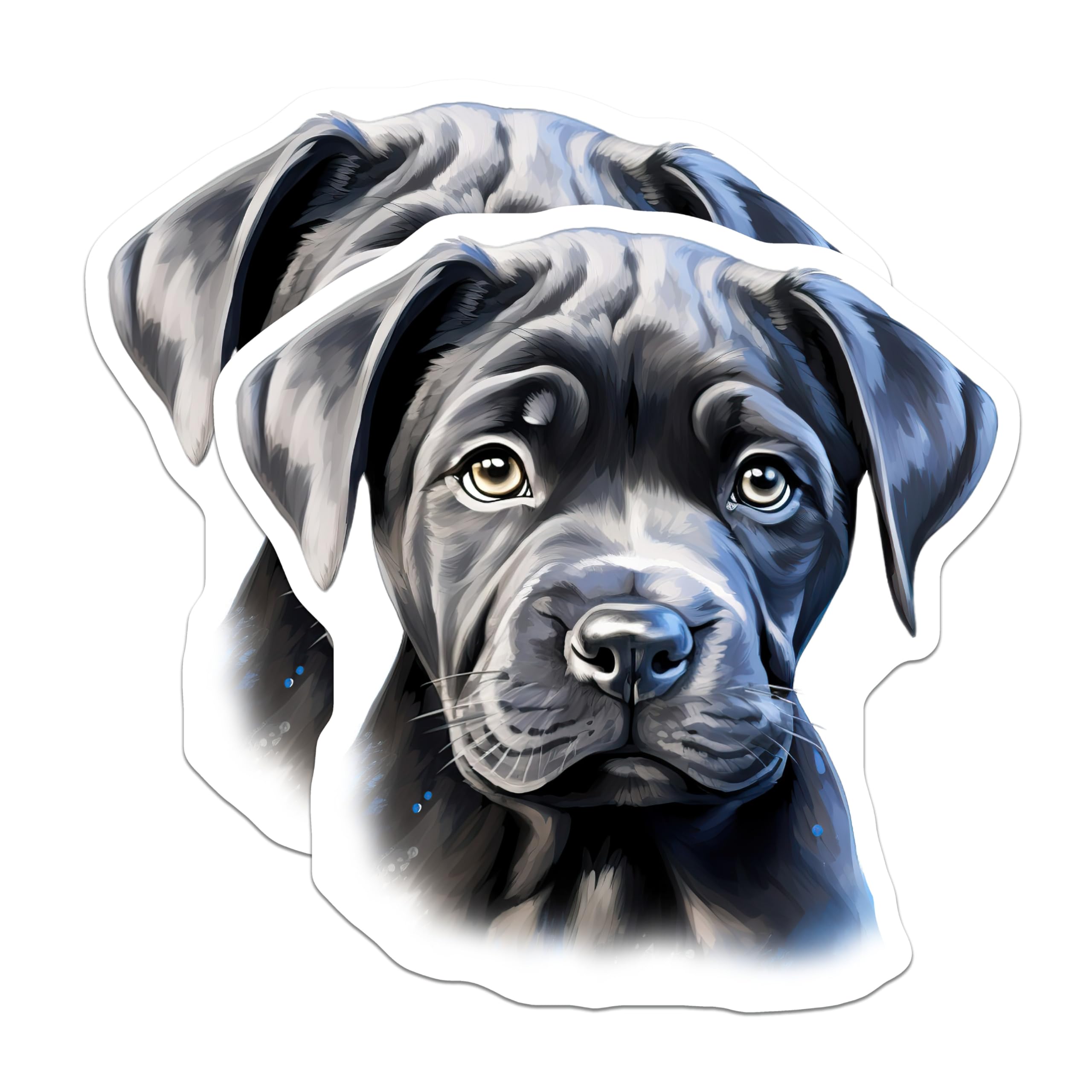 (2 Pack) Black Puppy Magnets - Dog Lover Decor - New Pet Owner Appreciation - 5 Inches On Longest Side - Thick Durable Magnet - Made in USA - MAG28378