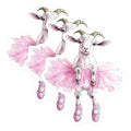 (3 Pack) Ballerina Goat Decals - Dancing Animal - Pink Tutu Laptop Decals - 3 Inches On Longest Side - Easy Peel & Apply - Made in USA - 3MCS8275