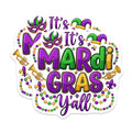 (2 Pack) Mardi Gras Magnets - Louisiana Celebration - Purple Green Gold Decor - 5" On Longest Side - Premium Magnet - for Cars, Refrigerators, Toolboxes, Lockers - Made in USA - MAG14965