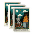 (3 Pack) Emotional Dumpster Fire Decals - Funny Skeleton Stickers - Laptop Decals - 3 Inches On Longest Side - Easy Peel & Apply - Made in USA - 3MCS4169