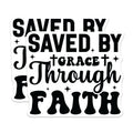 (2 Pack) Saved By Grace Through Faith Magnets - Christian Religious Magnet - Inspirational Scripture Verse Magnets - 5 Inches On Longest Side - Thick Durable Magnet - Made in USA - MAG27623