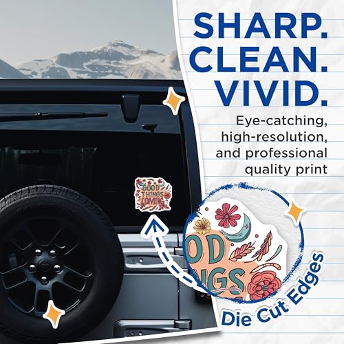 (2 Pack) Good Things are Coming Stickers - Positive Affirmation - Motivational Quote Stickers - 5" On Longest Side - Sticks to Smooth Flat Surfaces - Made in USA - BMCS4331
