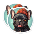 (2 Pack) French Bulldog Magnets - Frenchie Car Magnet - Cute Dog Magnet for Fridge and Locker - 5" On Longest Side - for Cars, Fridges, Toolboxes - Made in USA - MAG3937