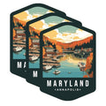 (3 Pack) Annapolis Maryland Decals - Maryland State - Travel Souvenir Decals - 3 Inches On Longest Side - Easy Peel & Apply - Made in USA - 3MCS0361