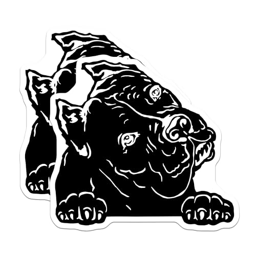 (2 Pack) Dog Lover Magnets - Unique Pitbull Art - Cute Animal Design - 5" On Longest Side - for Cars, Fridges, Toolboxes - Made in USA - MAG4041