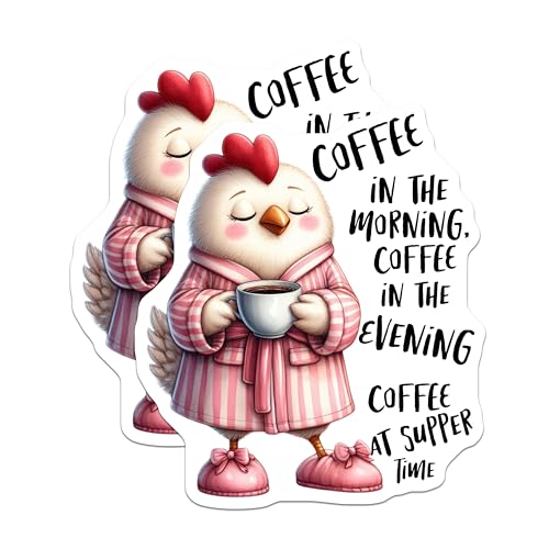 (2 Pack) Coffee Lover Magnets - Funny Fridge Magnets - Kitchen - 5" On Longest Side - for Cars, Fridges, Toolboxes - Made in USA - MAG4512