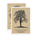 (2 Pack) Cottonwood Tree Magnets - Nebraska State Tree - Botanical Art Decor - 5 Inches On Longest Side - Thick Durable Magnet - Made in USA - MAG19388
