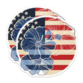 (2 Pack) Patriotic Flower Magnets Magnets - American Flag Decor - 5" On Longest Side - Made in USA - Sticks to Refrigerators & Metal Surfaces - MAG8978