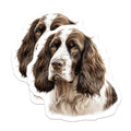 (2 Pack) Springer Spaniel Magnets - Dog Lover Refrigerator Decor - Canine Portrait Art - 5 Inches On Longest Side - Thick Durable Magnet - Made in USA - MAG30862