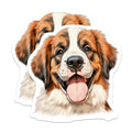 (2 Pack) Bernese Mountain Dog Magnets - Happy Fluffy Puppy Decor - Large Breed Dog Lover Collectible - 5 Inches On Longest Side - Thick Durable Magnet - Made in USA - MAG29796