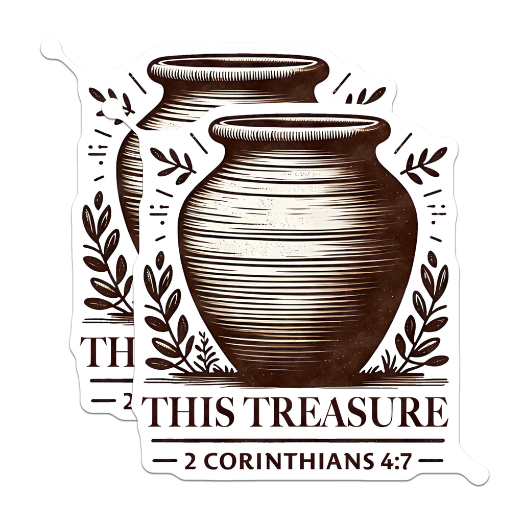 (2 Pack) Bible Verse Magnets - 2 Corinthians 4:7 Magnet - Christian Refrigerator Decor - Scripture Faith Statement - 5 Inches On Longest Side - Thick Durable Magnet - Made in USA - MAG29678