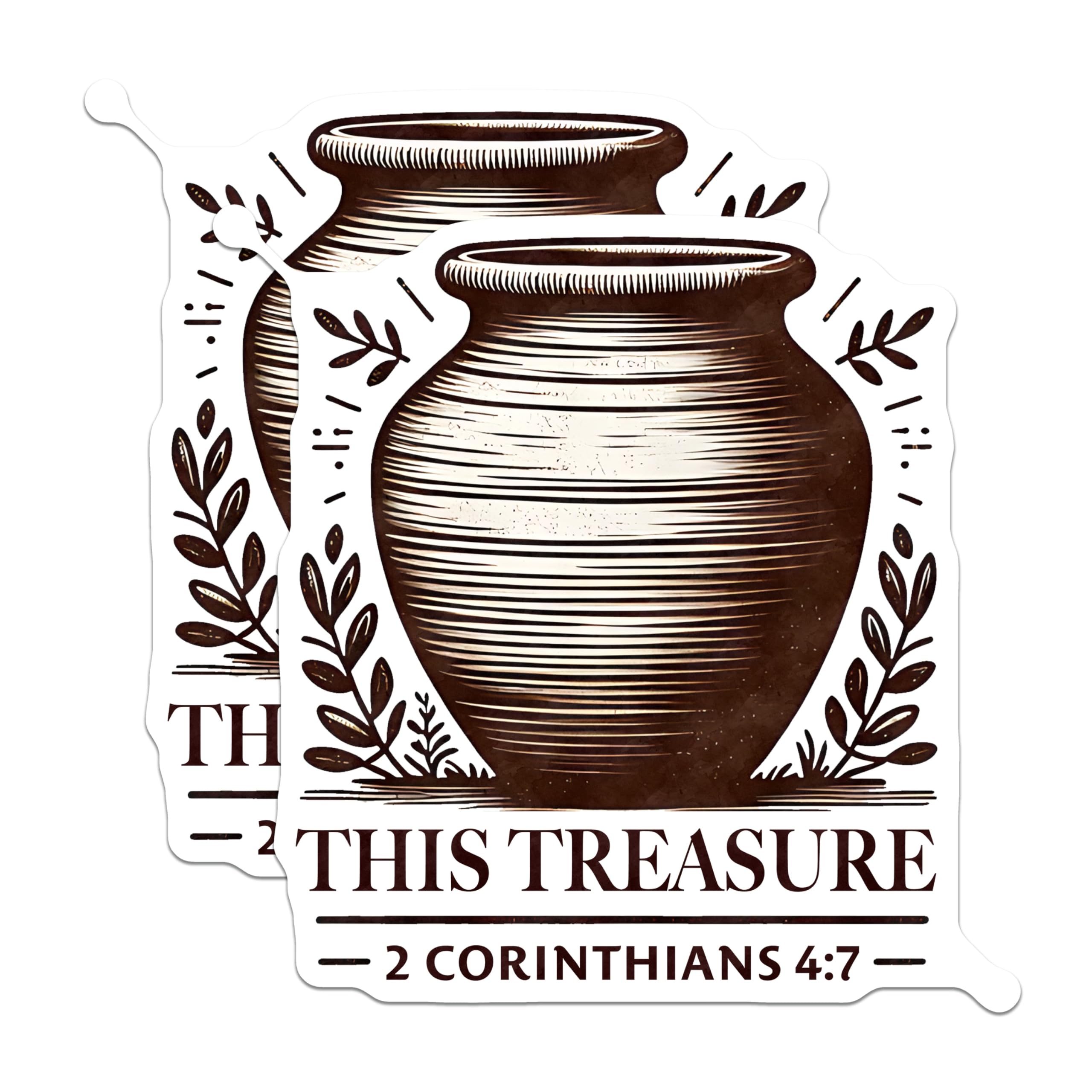 (2 Pack) Bible Verse Magnets - 2 Corinthians 4:7 Magnet - Christian Refrigerator Decor - Scripture Faith Statement - 5 Inches On Longest Side - Thick Durable Magnet - Made in USA - MAG29678