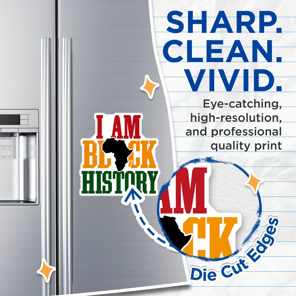 (2 Pack) Black History Magnets - Africa Pride - Inspirational Fridge Decor - 5" On Longest Side - Premium Magnet - for Cars, Refrigerators, Toolboxes, Lockers - Made in USA - MAG17716