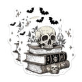 (2 Pack) Skull Book Stack Magnets Magnets - Gothic Decor - Halloween Accessory - 5" On Longest Side - Made in USA - Sticks to Refrigerators & Metal Surfaces - MAG8822