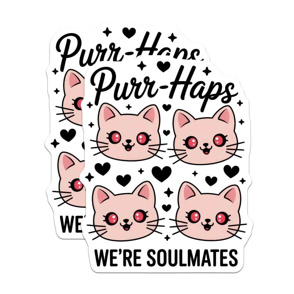 (2 Pack) Kitten Soulmates Magnets - Cute Cat Decor - Pet Lover Fridge Magnets - 5" On Longest Side - Premium Magnet - for Cars, Refrigerators, Toolboxes, Lockers - Made in USA - MAG17959