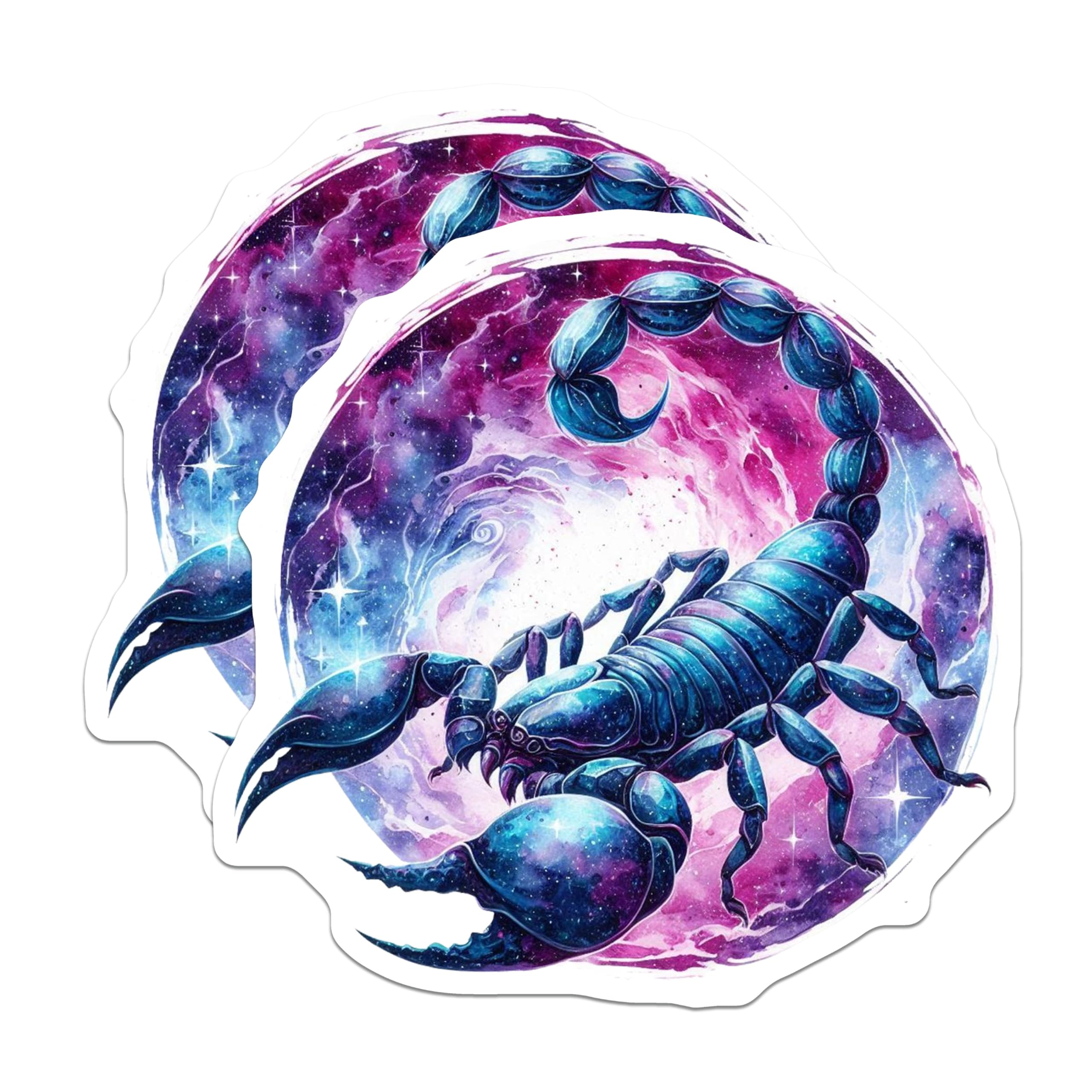 (2 Pack) Scorpio Zodiac Magnets - Constellation Art - Galaxy Home Decor - 5" On Longest Side - Premium Magnet - for Cars, Refrigerators, Toolboxes, Lockers - Made in USA - MAG15828
