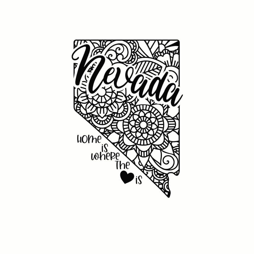 (3 Pack) Nevada Decals - Nevada Home Decor - Mandala Decals - 3 Inches On Longest Side - Easy Peel & Apply - Made in USA - 3MCS7839