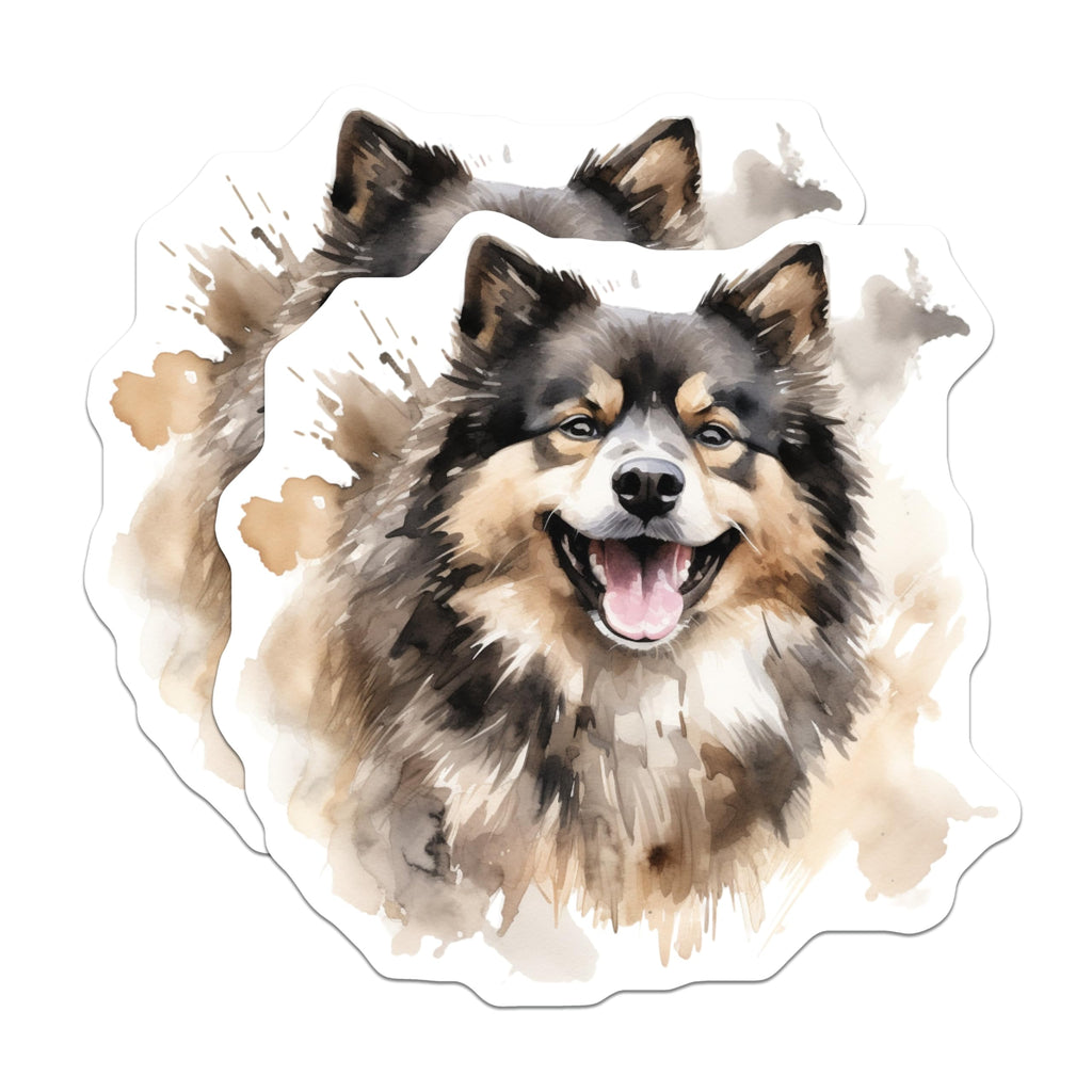 (2 Pack) Watercolor Fluffy Dog Magnets - Cute Pet Lover Decor - Animal Art Fridge Kitchen Magnets - 5 Inches On Longest Side - Thick Durable Magnet - Made in USA - MAG29899