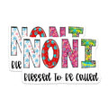 (2 Pack) Noni Blessed Magnets - Grandmother Decorations - Nana Gift Idea Refrigerator Decor - 5" On Longest Side - Premium Magnet - for Cars, Refrigerators, Toolboxes, Lockers - Made in USA - MAG14239