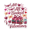 (2 Pack) All Booked for Valentines Magnets - Literary Book Lover Decor - Romantic Heart Refrigerator Magnets - 5 Inches On Longest Side - Thick Durable Magnet - Made in USA - MAG21293