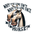 (2 Pack) Why The Long Face Horse Magnets - Funny Horse Magnets - Humorous Animal Magnets for Fridge- 5" On Longest Side - for Fridges, Toolboxes, Cars - Made in USA - MAG2640