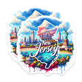(2 Pack) New Jersey Attractions Magnets - Travel Souvenir - State Map Decor - East Coast Landmarks - Scenic Magnet Set - 5" On Longest Side - for Cars, Fridges, Toolboxes - Made in USA - MAG6984
