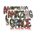 (2 Pack) Amazing Grace Magnets - Mixed Pattern Hymn Decor - Faith Based Inspirational Accessory - 5 Inches On Longest Side - Thick Durable Magnet - Made in USA - MAG24594
