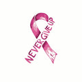 (3 Pack) Never Give Up Ribbon Decals - Motivational Decals - Inspirational Sticker - 3 Inches On Longest Side - Easy Peel & Apply - Made in USA - 3MCS7783
