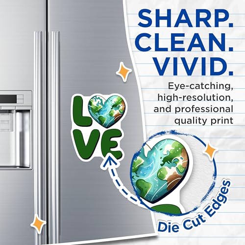 (2 Pack) Eco-Friendly Decor Magnet - 5" On Longest Side - Sticks to Smooth Flat Surfaces - Made in USA - MAG9755