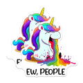 (2 Pack) Unicorn Ew People Magnets - Funny Rainbow Puking Unicorn - Quirky Unicorn DÃƒÂ©cor - 5" On Longest Side - for Cars, Fridges, Toolboxes - Made in USA - MAG7809