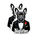 (2 Pack) The Dogfather Stickers - Funny Dog Stickers - Dog Lover Stickers - 5" On Longest Side - Sticks to Smooth Flat Surfaces - Made in USA - BMCS4652