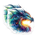 (2 Pack) Cosmic Dragon Magnets - Fantasy Art Decor - Mythical Creature Gift - Vibrant Magic Lore - 5 Inches On Longest Side - Thick Durable Magnet - Made in USA - MAG37203