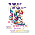 (2 Pack) Unicorn Magnets - I'm Not Shy Quote - Rainbow Unicorn Decor - 5" On Longest Side - for Cars, Fridges, Toolboxes - Made in USA - MAG7970