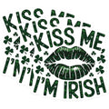 (3 Pack) Kiss Me Im Irish Decals - St Patricks Day Decals - Irish Lips Clover Decal- 3 Inches On Longest Side - Easy Peel & Apply - Made in USA - 3MCS5619