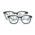(2 Pack) Optometrist Stickers - Eyeglasses Art - Healthcare Professional Vinyl Decal for Laptops and Water Bottles - 5" On Longest Side - Sticks to Smooth Flat Surfaces - Made in USA - BMCS8073