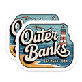 (2 Pack) Outer Banks Magnets - OBX Lighthouse - Hang Glider Decor - 5" On Longest Side - Premium Magnet - for Cars, Refrigerators, Toolboxes, Lockers - Made in USA - MAG17456