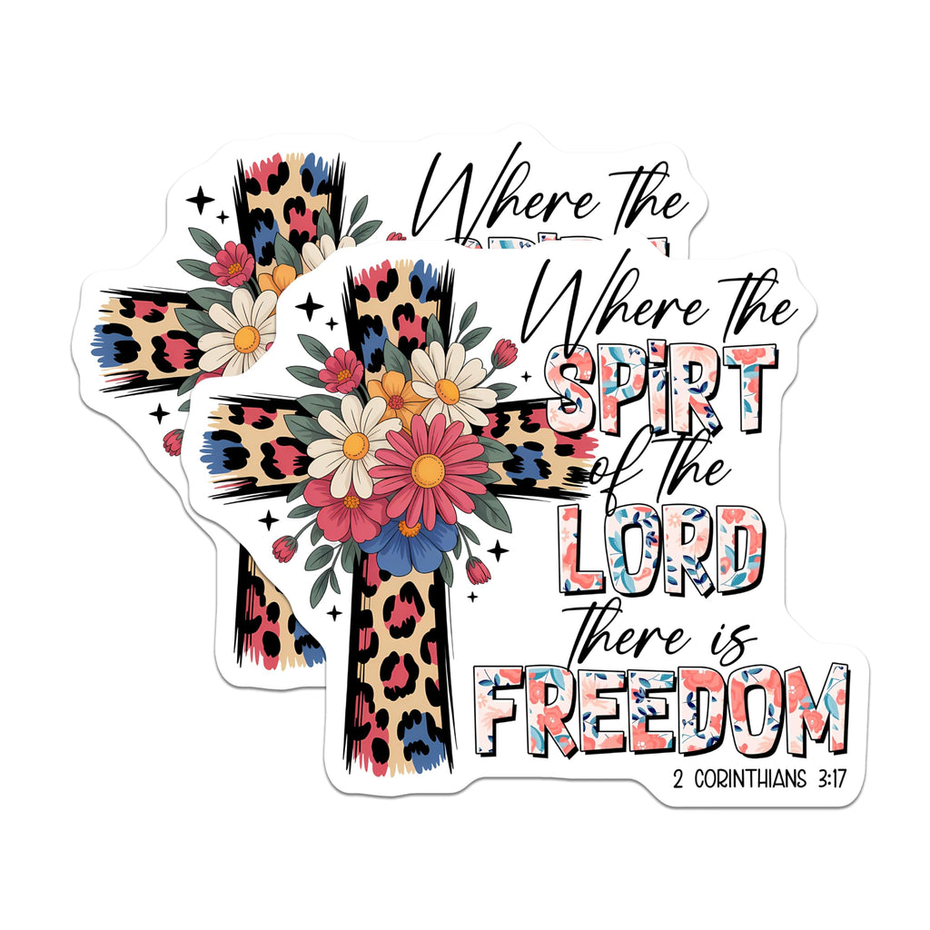 (2 Pack) Christian Verse Magnets - Floral Cross Home Decor - Inspirational Fridge Magnets - 5" On Longest Side - Premium Magnet - for Cars, Refrigerators, Toolboxes, Lockers - Made in USA - MAG14909