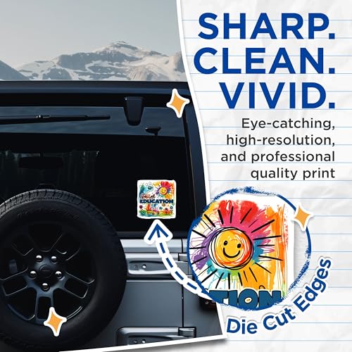 (2 Pack) Special Education Stickers - Motivational - Fun Classroom Decor - 5" On Longest Side - Sticks to Smooth Flat Surfaces - Made in USA - BMCS8043