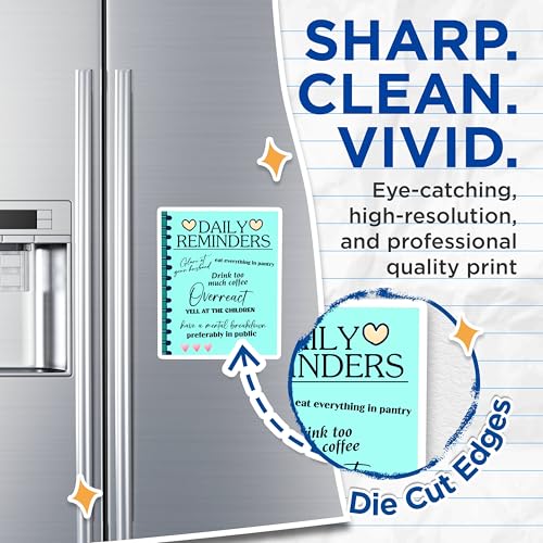 (2 Pack) Daily Reminders Magnets - Hilarious Home Organizers - 5" On Longest Side - for Cars, Fridges, Toolboxes - Made in USA - MAG8325