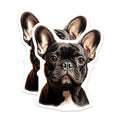 (2 Pack) Black French Bulldog Magnets - Frenchie Dog Lover Decor - Pet Owner Collectible Art - Puppy Fridge Magnet Set - 5 Inches On Longest Side - Thick Durable Magnet - Made in USA - MAG30254